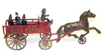 Hubley Kenton Horse Drawn Fire Wagon Cast Iron